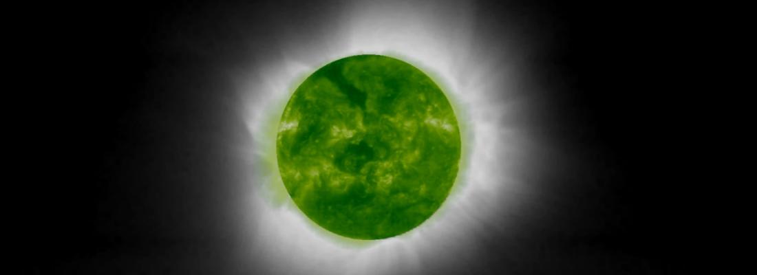 :] The sun’s corona is visible during a solar eclipse. (Image courtesy NASA/ESA.)