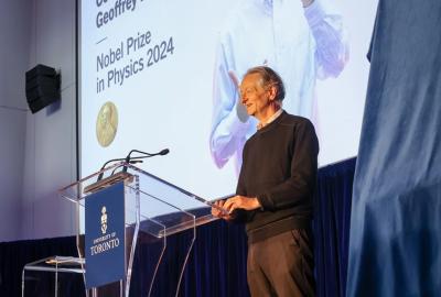 Geoffrey Hinton, a leader in developing artificial intelligence, was awarded the Nobel Prize for Physics. (Photo via University of Toronto Department of Computer Science’s Facebook page.)