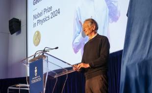 Geoffrey Hinton, a leader in developing artificial intelligence, was awarded the Nobel Prize for Physics. (Photo via University of Toronto Department of Computer Science’s Facebook page.)