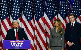 President-elect Donald Trump makes a victory speech following the November 5 U.S. election.  (Photo: KTLA, via X.)